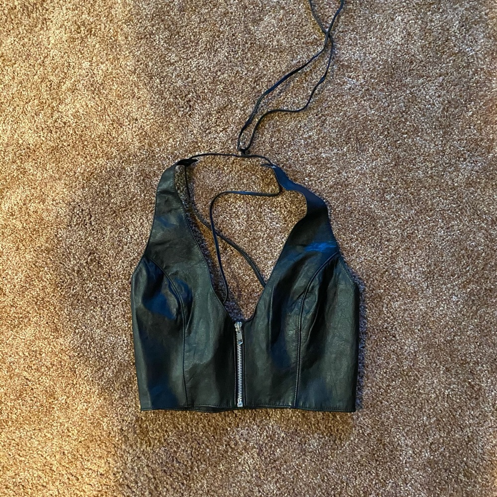Leather Bustier size S